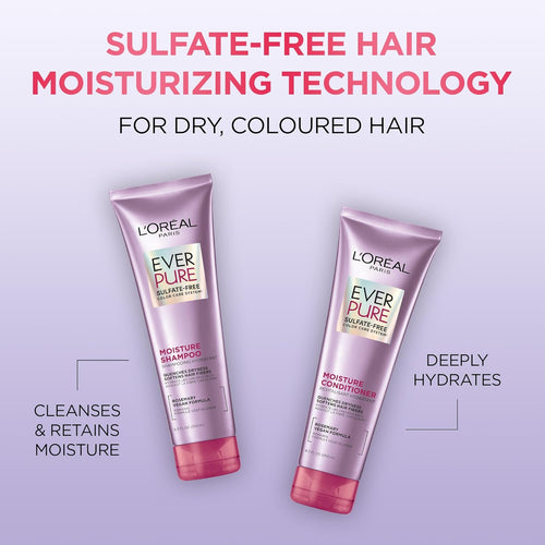 L'Oreal Paris EverPure Rosemary Moisture Shampoo 8.5 fluid ounce bottle showing ingredient information