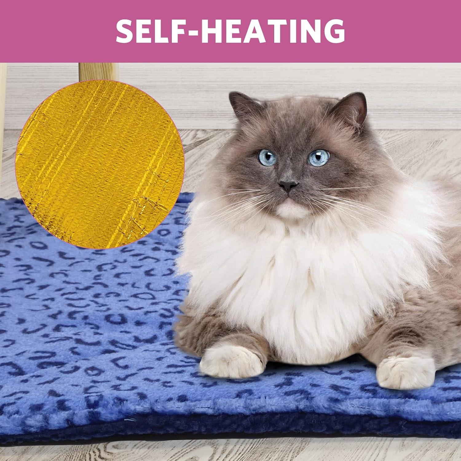 Marunda thermal cat mat packaged and ready for use in an indoor living room setting.