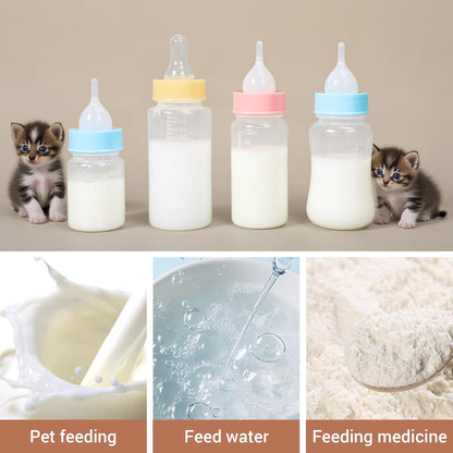 UMETASS newborn small animal milk feeder set showcasing the complete four pack accessories and funnels