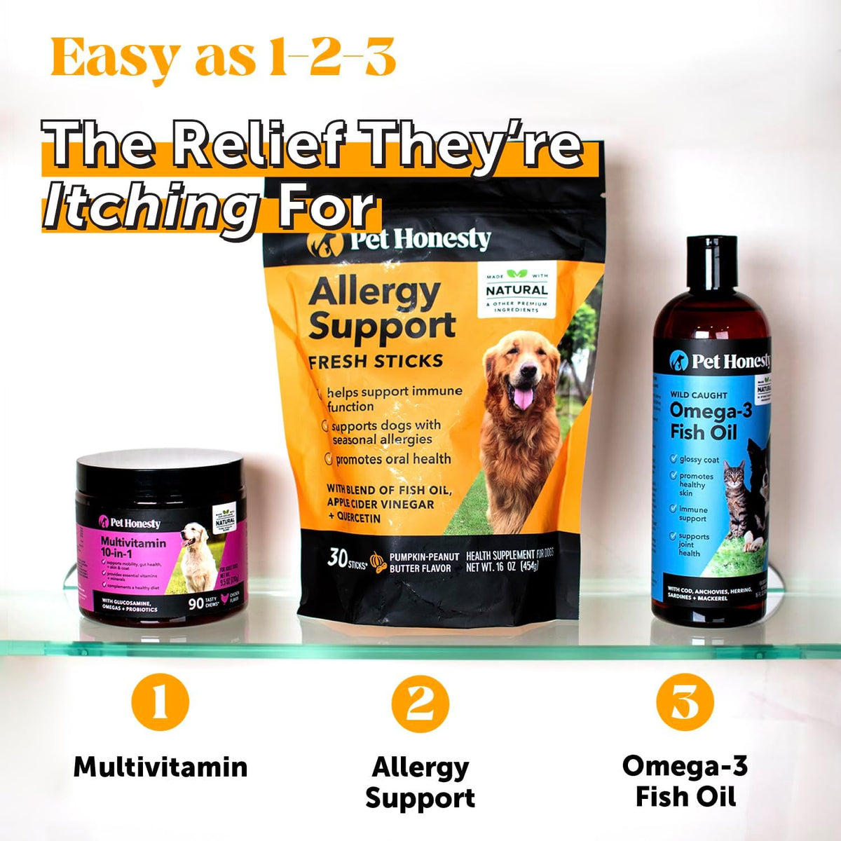 Dog enjoying Pet Honesty pumpkin peanut butter dental sticks