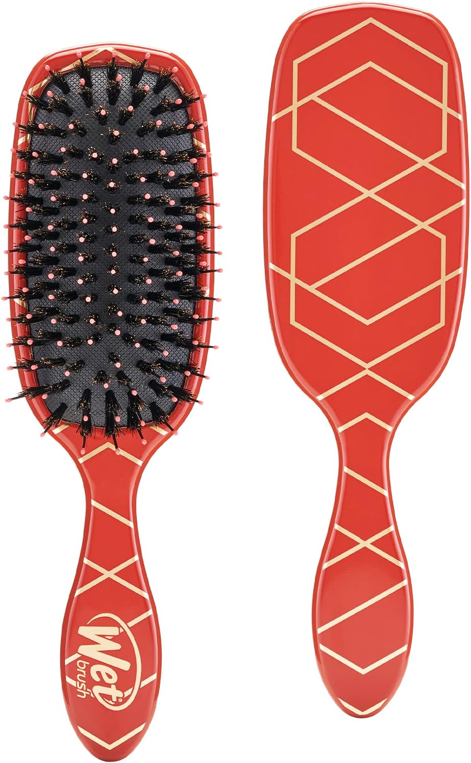 Wet Brush teal pet grooming tool displayed to show the flexible bristle arrangement.