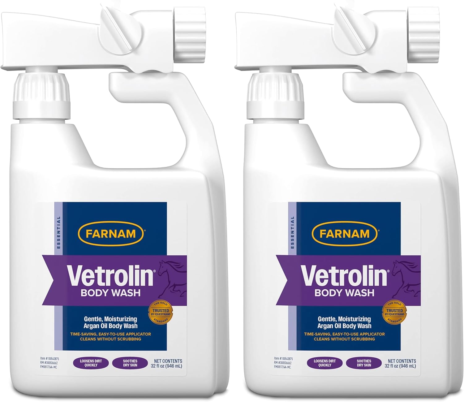 Farnam Vetrolin Body Wash, Time-Saving with No Scrubbing, Gentle and Moisturizing with Argan Oil, Soothes Dry Skin, for Horses and Dogs, 32 fl oz. - Image 14