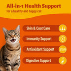 Authentic USA imported Multibites cat supplement jar with omega 3 for shiny fur