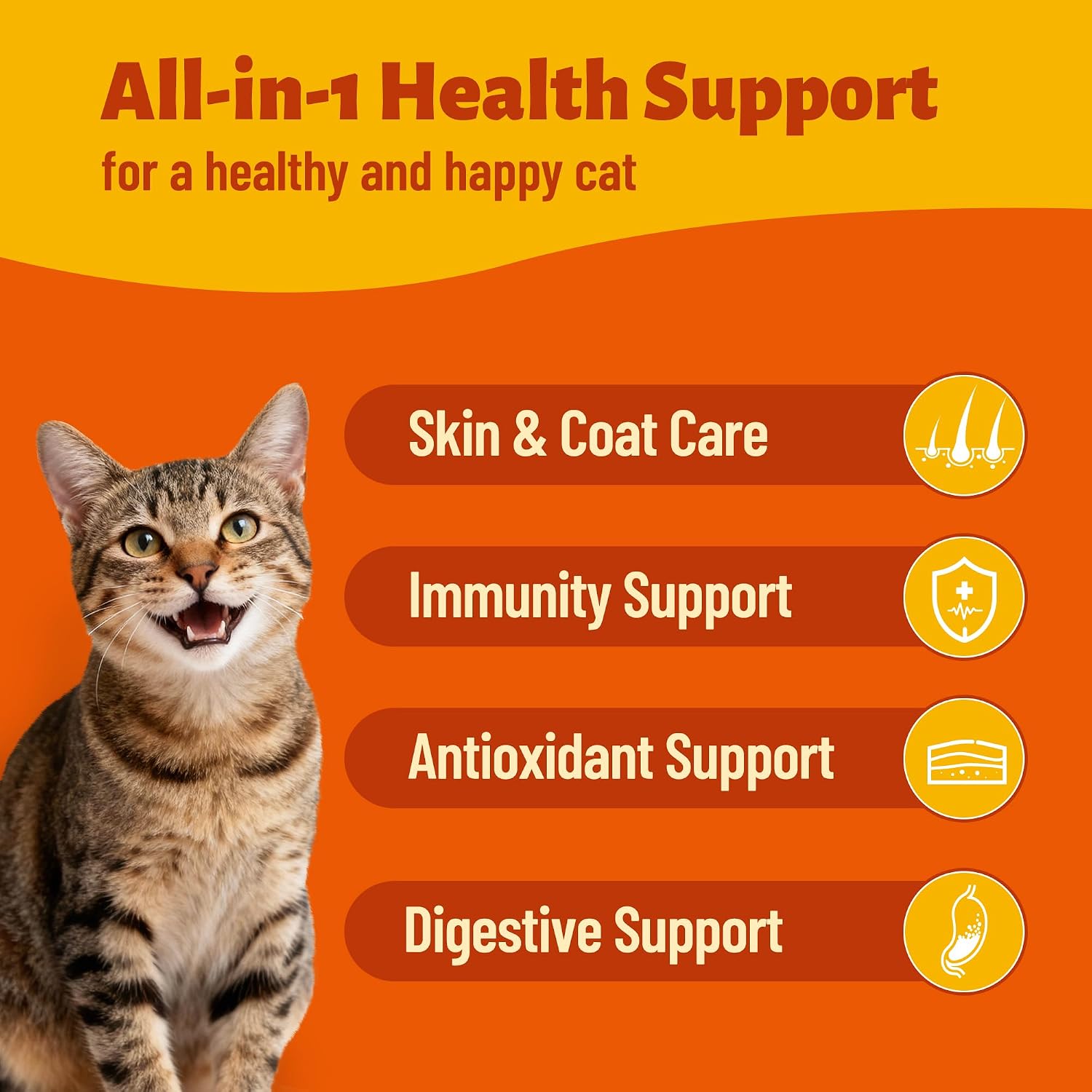 Authentic USA imported Multibites cat supplement jar with omega 3 for shiny fur