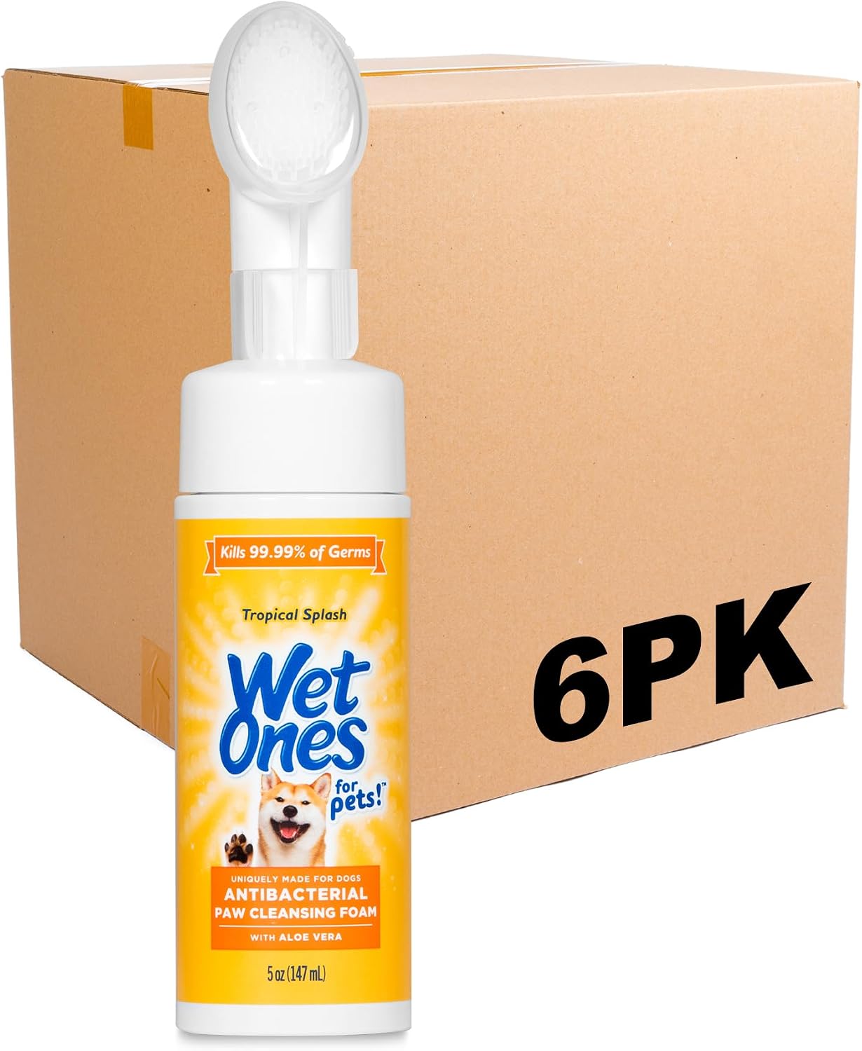 Wet Ones for Pets Antibacterial Dog Paw Cleaner with Built-In Brush, Foaming No-Rinse Formula for Cleaning Dirty Paws After Walks, Gentle Everyday Paw Wash for Dogs, 5 Oz - 2 Pack - Image 10