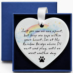 OFlyDesigns Pet Memorial Ceramic Heart Keepsake,When Tomorrow Starts Without Me Remembrance Ornament for Dog or Cat, Loving Memory Sympathy Decor with Gift Box, Pet Loss Bereavement Hanging Heart - Image 11