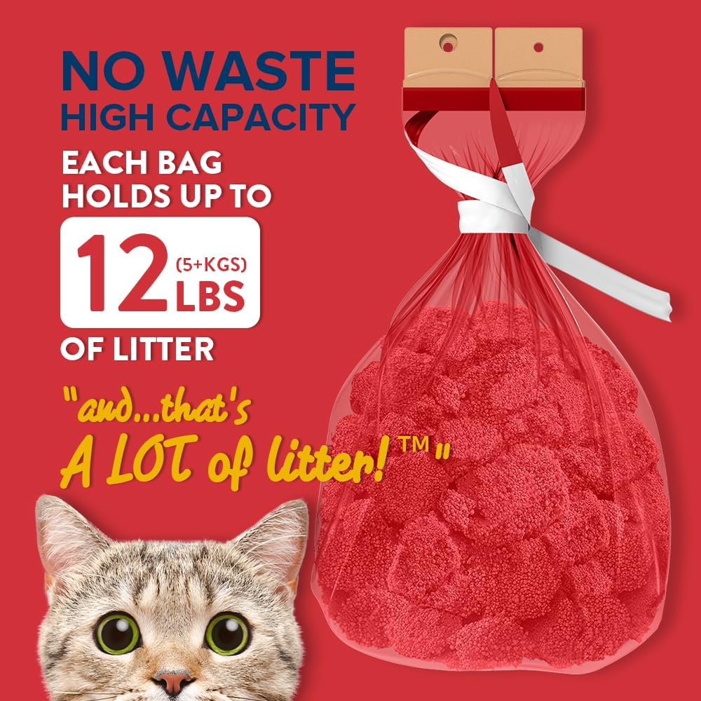 Red Rocket pet waste bags with cardboard handle frame