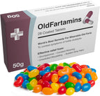 Joyful Clan funny prank pill box front view showing realistic prescription text for a milestone birthday gag gift.