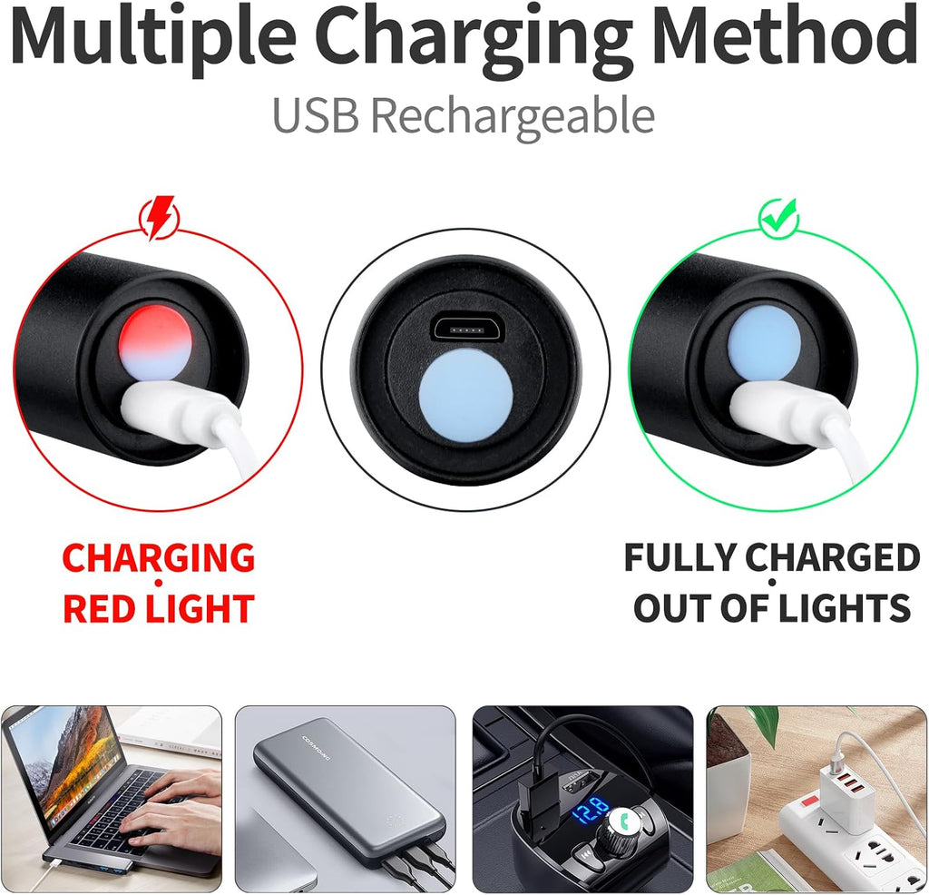 Darkbeam mini powerful UV detector showcasing the integrated USB charging port configuration.