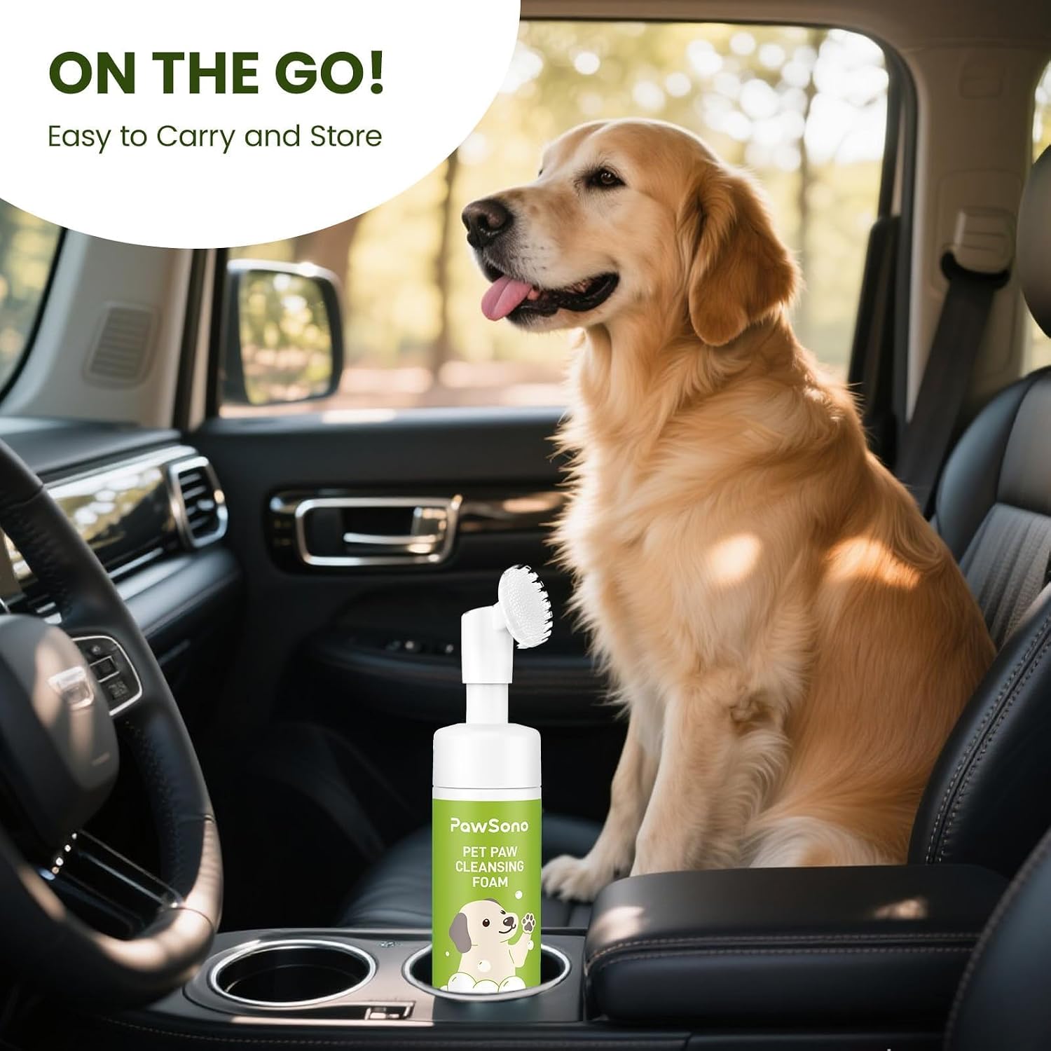 PawSono foaming paw washer for dogs and cats travel size