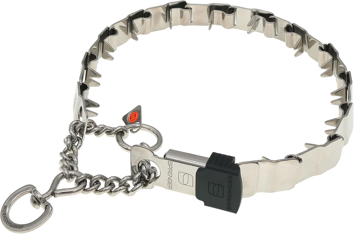 Herm Sprenger NeckTech Sport Dog Training Prong Collar with ClicLock Buckle on The Side No-Pull Collar with Swivel D-Ring Made in Germany (Black Stainless Steel, 19in (Neck Size up to 16in)) - Image 10