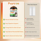 Puyrzoe natural pest repellent soft chewable treats packaging showcasing comprehensive feline health maintenance.