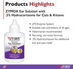 Zymox ear drops for feline ear inflammation and itch relief