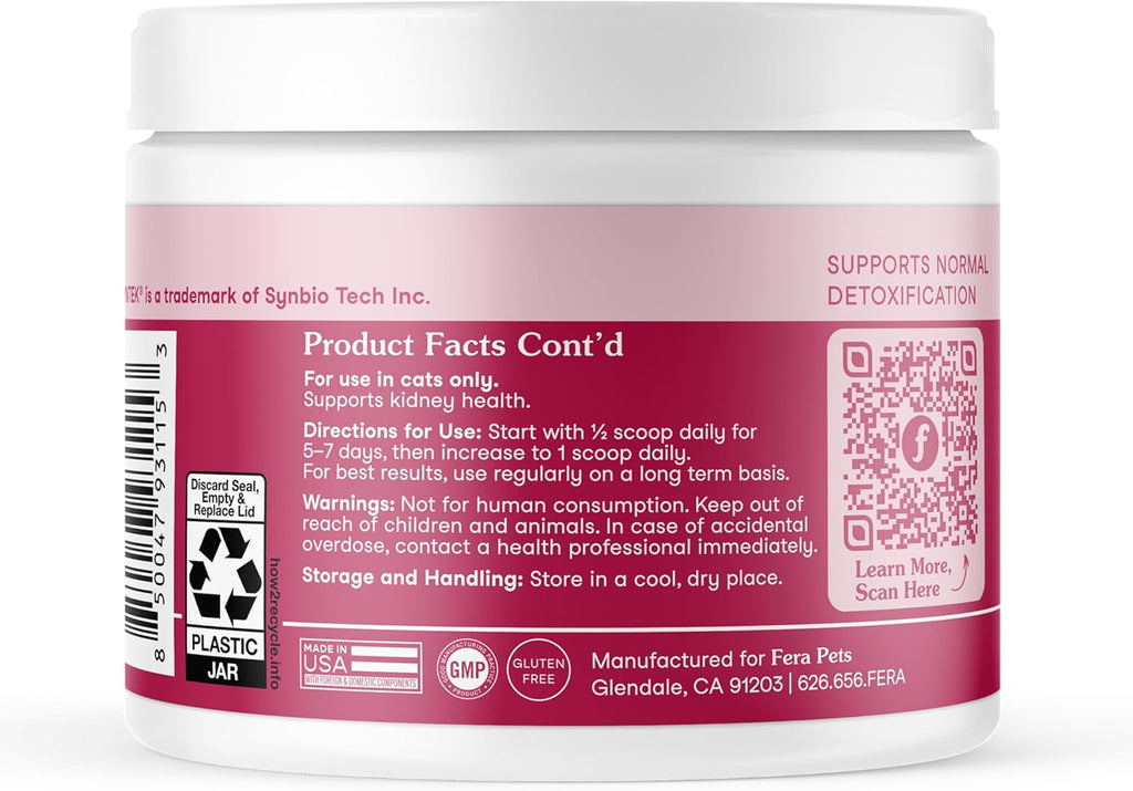 NASC certified kidney filtration and fluid balance powder for senior cats