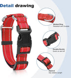 GDLKPS padded dog collar showing the soft anti-friction inner lining.