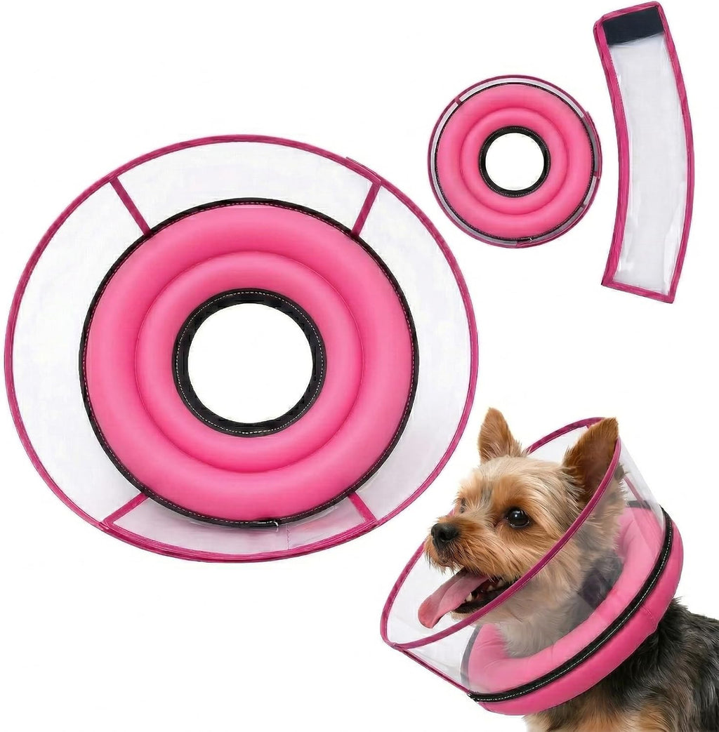 2-in-1 Soft Inflatable Dog Cone Collar Alternative with Enhanced Anti-Licking Guard Shield, Dog Collar After Surgery, Adjustable Recovery Cones for Large Medium Small Dogs and Cats(Blue, M+) - Image 14