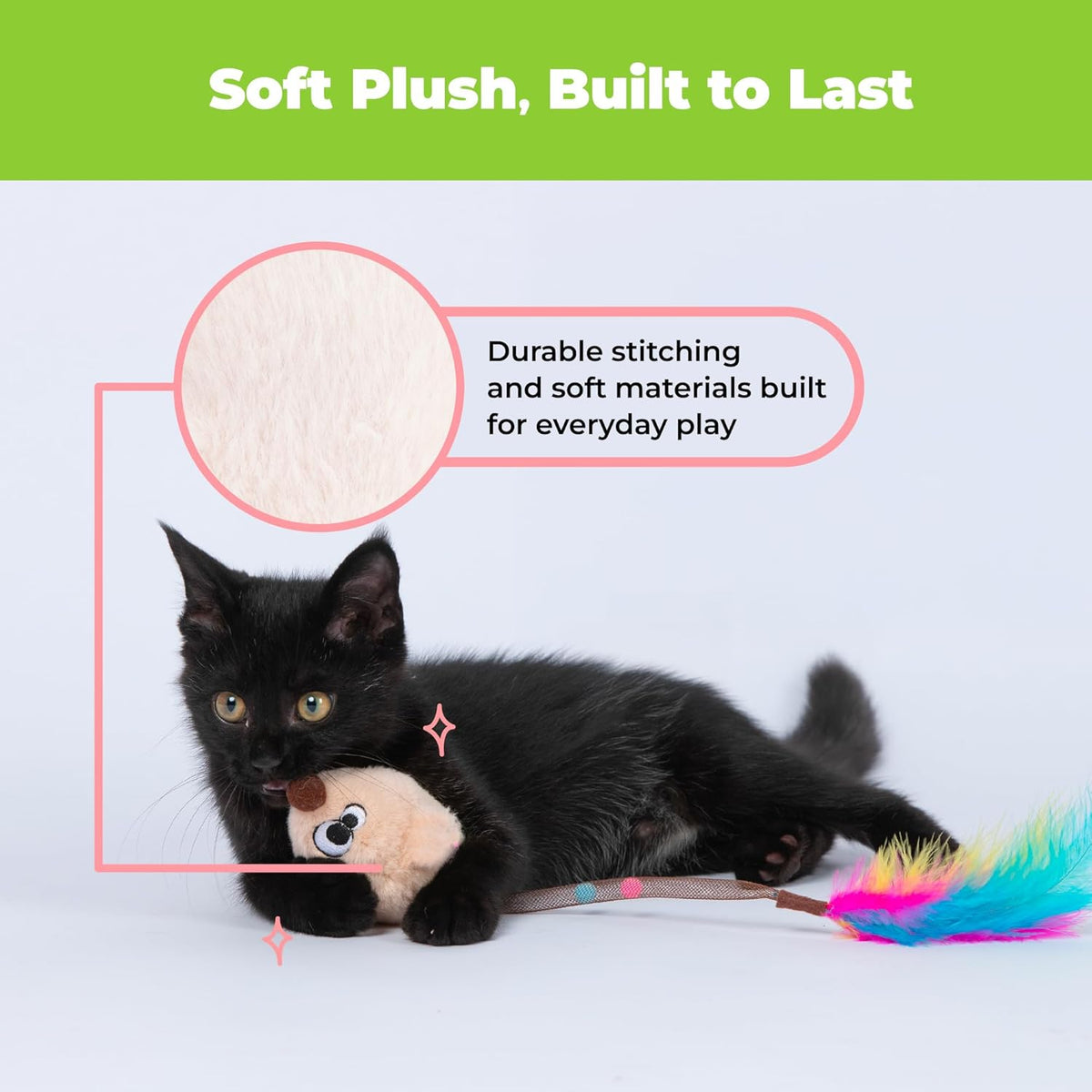 Best Pet Supplies Catify mesh body interactive hunting cat toy overview.