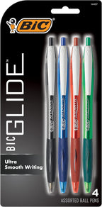 BIC Glide Blue Retractable Ballpoint Pens, Medium Point (1.0mm), 2-Count Pack, Ultra Smooth Writing Blue Pens - Image 8