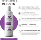 Professional whitening dog shampoo 16 fluid ounces bottle