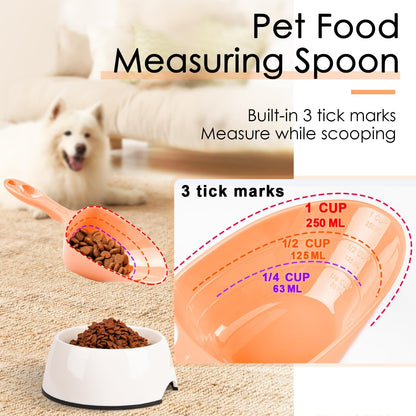 Furmylove pet food scoop showing 1 cup measurement line