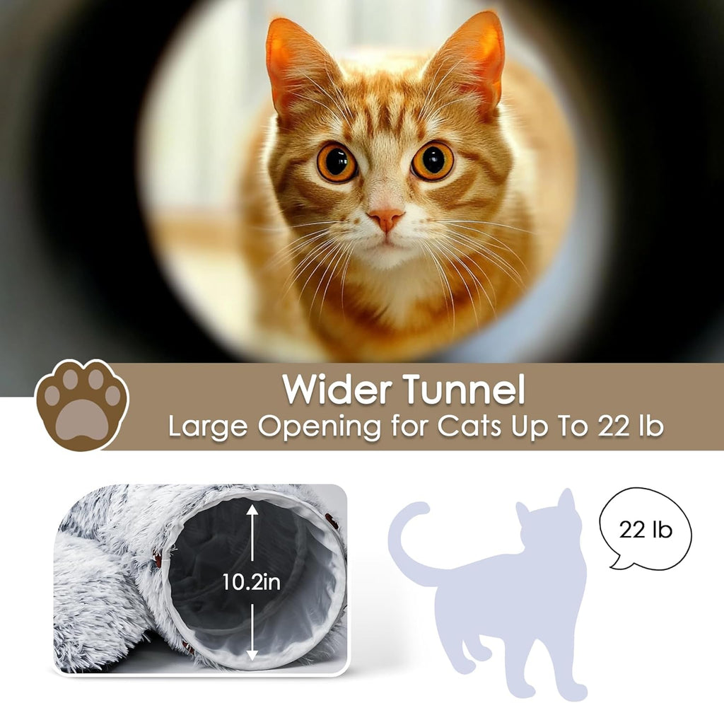 Baseola collapsible cat tube playground showing the high quality zipper details and concealed buckles