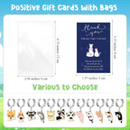 XunYee vet tech assistant gifts set highlighting the included thank you cards and elegant white organza packaging bags