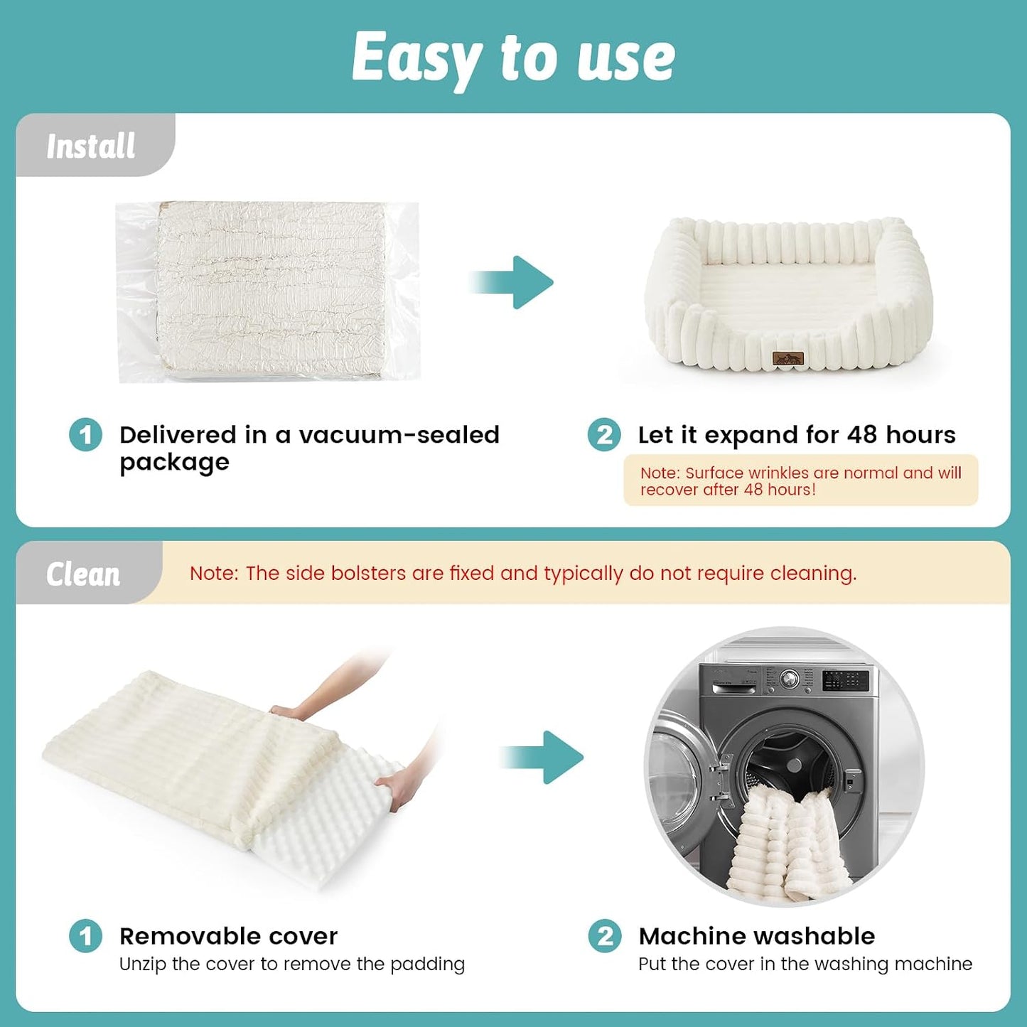 Anti slip granular base detail of Cozy Kiss pet bed