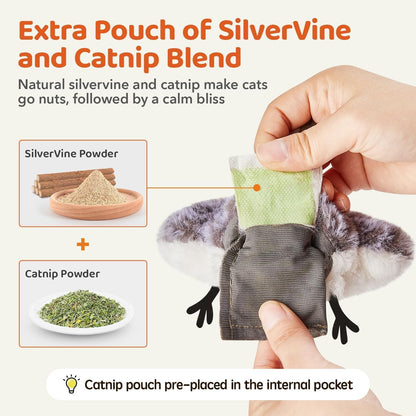 Potaroma touch activated cat exercise toy packaging and included USB cable.