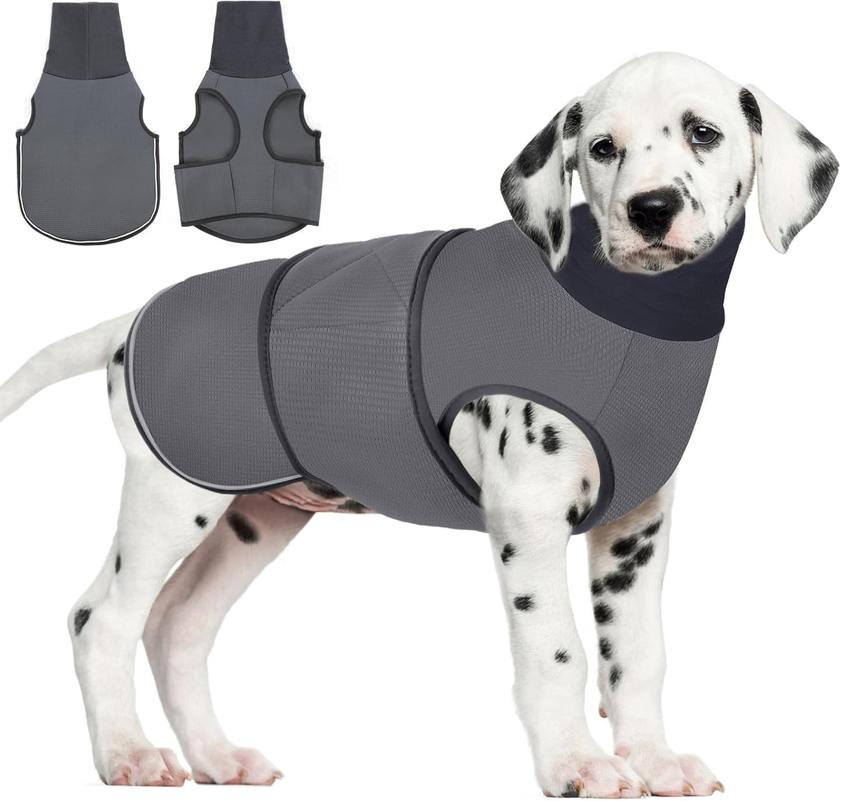AOFITEE Dog Anxiety Vest, Dog Anxiety Calming Hoodie, Pet Thunder Jacket Calming Shirt for Fireworks, Thunder, Travel, Separation, Noise Block & Ear Protection Recovery - Image 12