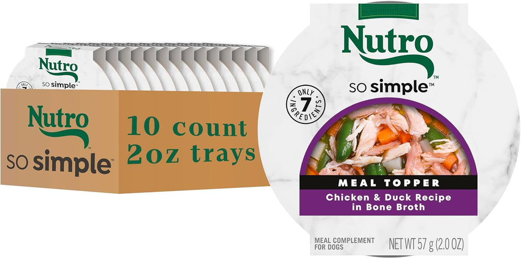 Nutro So Simple Wet Dog Food Meal Complement, Dog Food Toppers Chicken Recipe in Bone Broth, 2 oz. Trays (10 Count, Pack of 1) - Image 14
