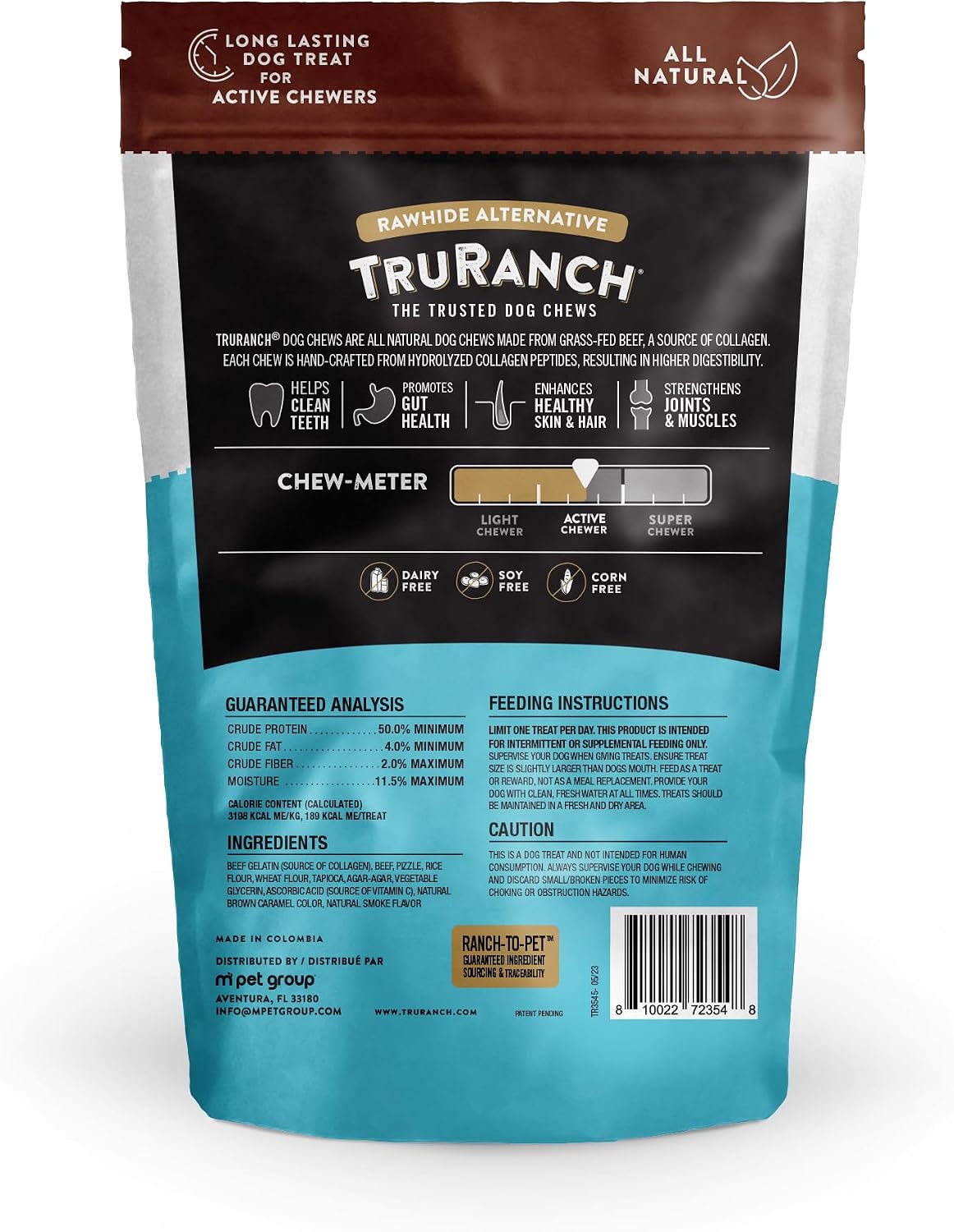TruRanch 6 inch bully flavor dog chews for joint health