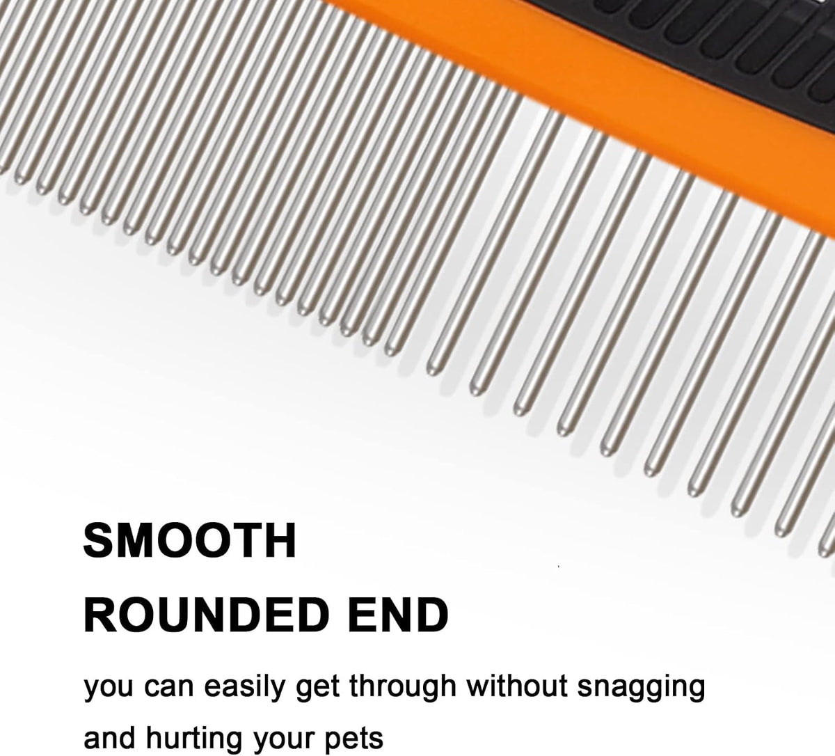 Cafhelp professional pet comb with orange handle