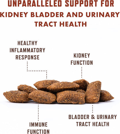 Chicken flavored crunchy chews for feline kidney and bladder health