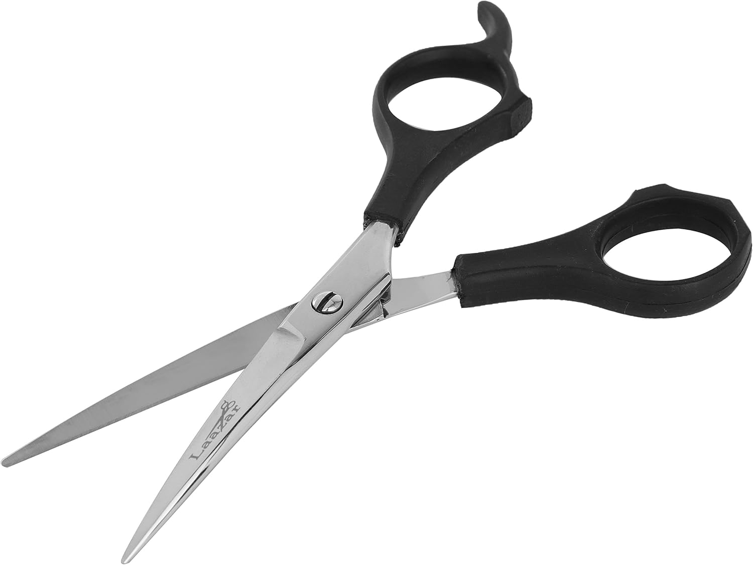 Close up of Laazar curved grooming shear blade