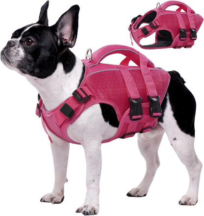 Kuoser Dog Life Jacket High Flotation, Reflective Dogs Life Vest for Swimming Boating, Adjustable Small Medium Large Dog lifejacket, Lightweight Dogs Life Preserver Rescue Handle Spring Summer Pool - Image 11