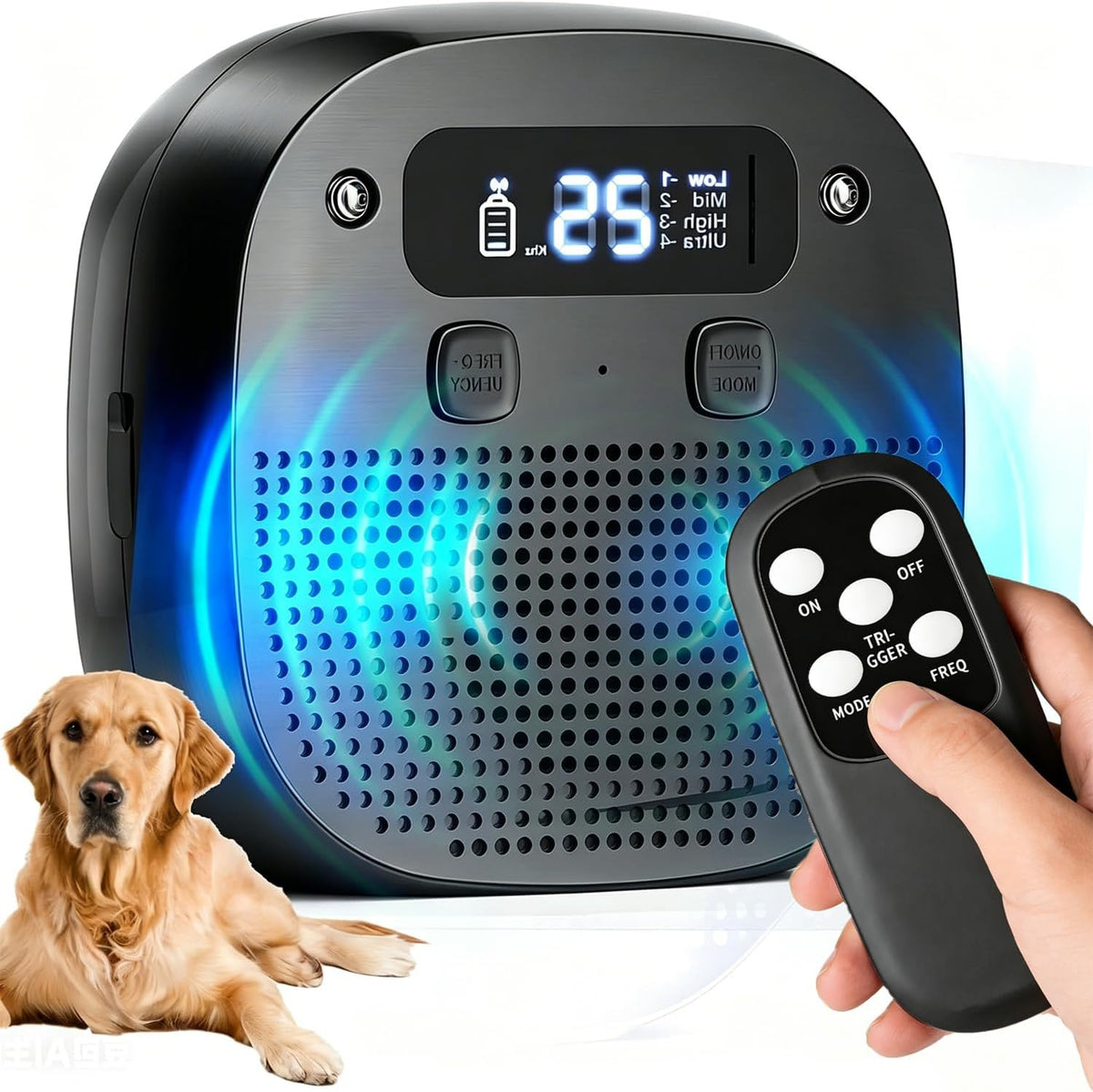 Glimzify ultrasonic dog barking control device front view