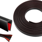 Silicone Edge Trim Self-Adhesive U Channel Silicone Edge Trim Edge Protector for Sheet Metal (Black, Fit 1/4" - L 10') - Image 1