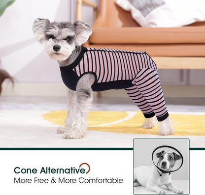 Kuoser pink medium pet surgery suit alternative to traditional Elizabethan cone