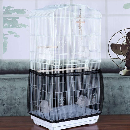 Premium washable bird cage net guard folded compactly showing the durable encrypted material construction