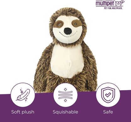 Close up of soft plush fabric on Multipet sloth toy