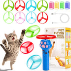 BABORUI Cat Toy Disc Launcher, Rechargeable Interactive Cat Fetch Toy Launcher with 8 Flying Discs, Flying Enrichment Toys for Indoor Bored Kittens & Adult Cats (Yellow) - Image 12
