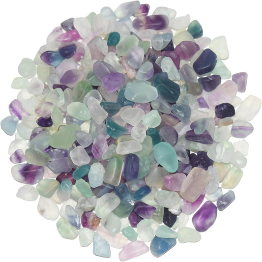 Kukubags fluorite crystal chips front view in bag