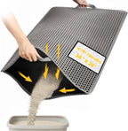Cat Litter Mat Compact Size 23.6"x14.6" for Small Spaces, Upgrade Waterproof Leakproof Back Layer, Honeycomb Trapping Mat, Washable, Easy to Clean, Scatter Control Kitty Litter Matt, Black - Image 15