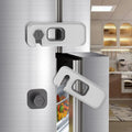 Wilbeva 2 pack fridge locks front view child safety