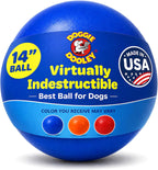 Doggie Dooley Virtually Indestructible Dog Ball - 10 Inch Hard Plastic Interactive Dog Toy for Large Breeds Over 45+ lbs - Built for Herding & Push Play - Floats in Water, Made in USA - Red - Image 11