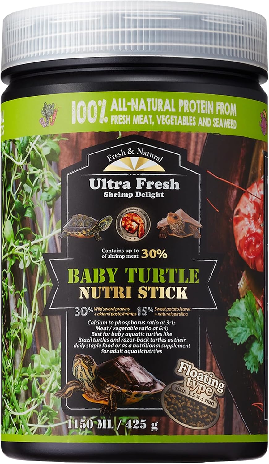 Ultra Fresh aquatic baby turtle food packaging imported by Rudra Retails
