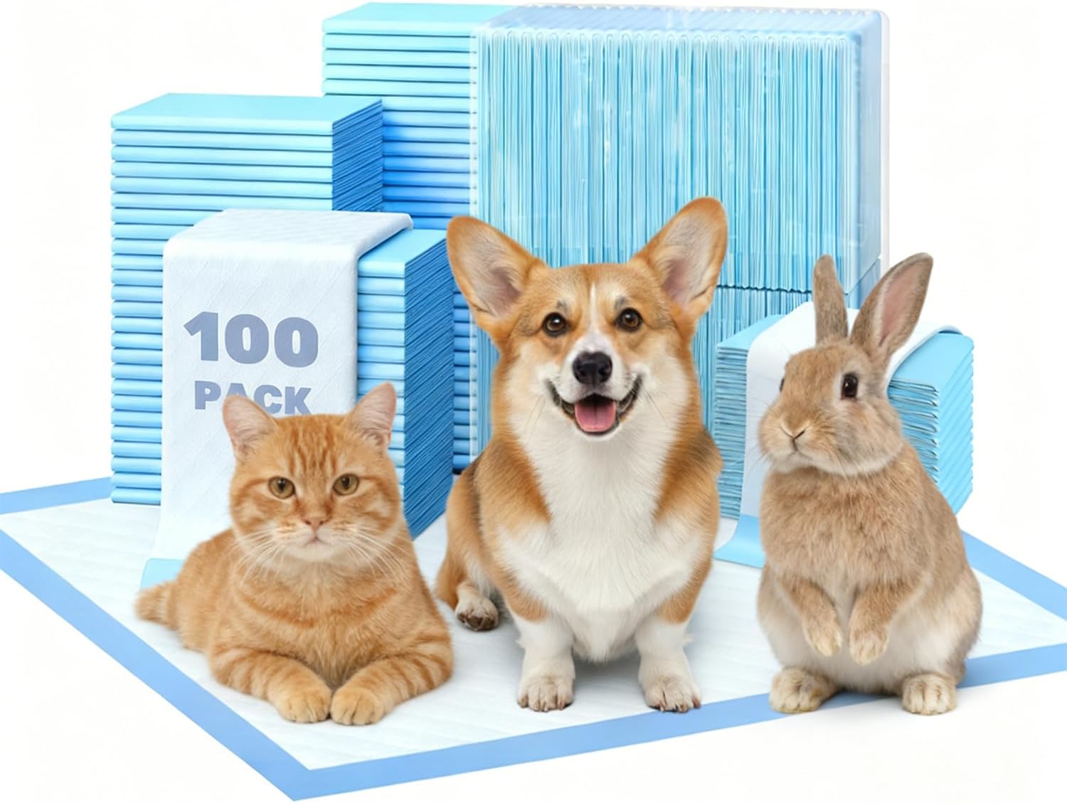 FluffyDream Super Absorbent Waterproof Dog and Puppy Pet Training Pad, Housebreaking Pet Pad,Blue (17.6"x23.6" (50PCS)) - Image 14