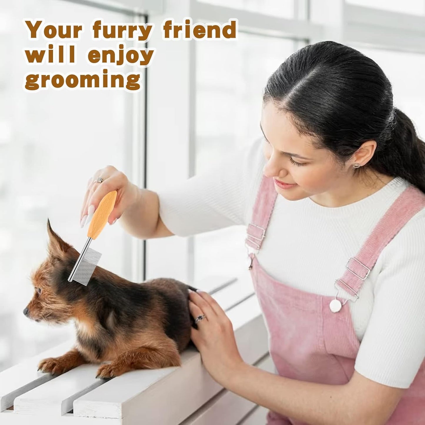 Authentic imported DLUGOPIS pet finishing comb packaging view for premium quality assurance