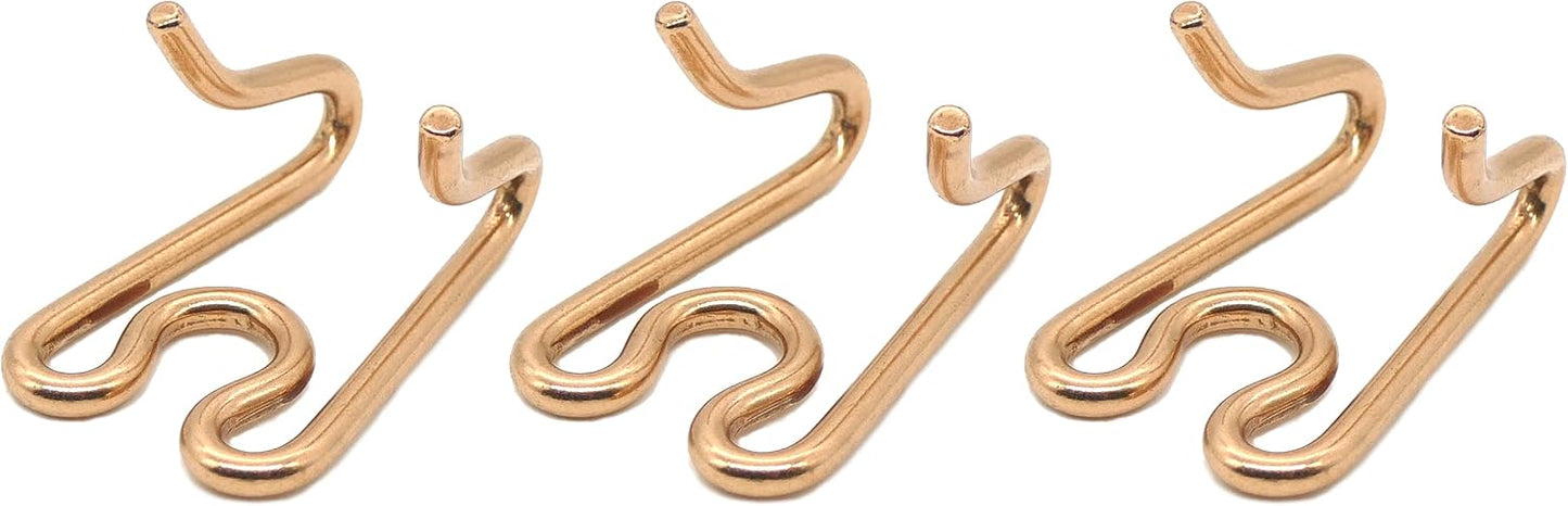 Close up view of authentic nickel free Curogan metal alloy extension prongs