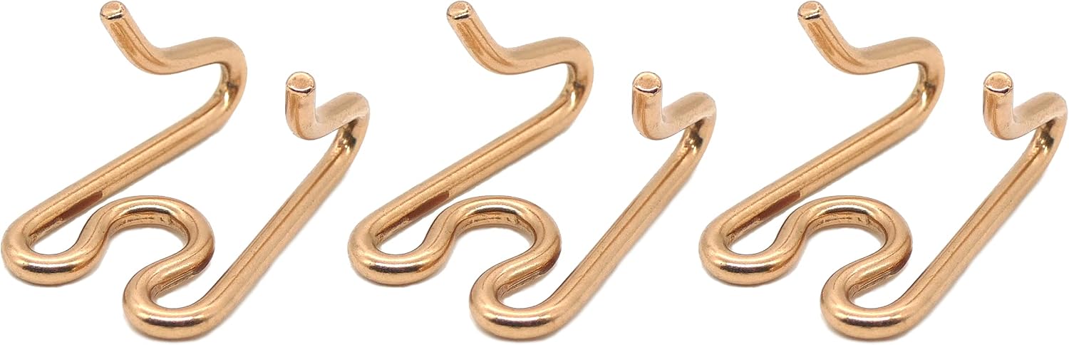 Close up view of authentic nickel free Curogan metal alloy extension prongs